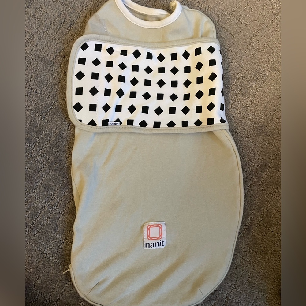 Nanit Baby Swaddle with Black and White Pattern